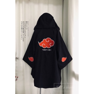 Áo Haori Akatsuki - Áo khoác Haori phong cách Nhật Bản phối họa tiết Akatsuki