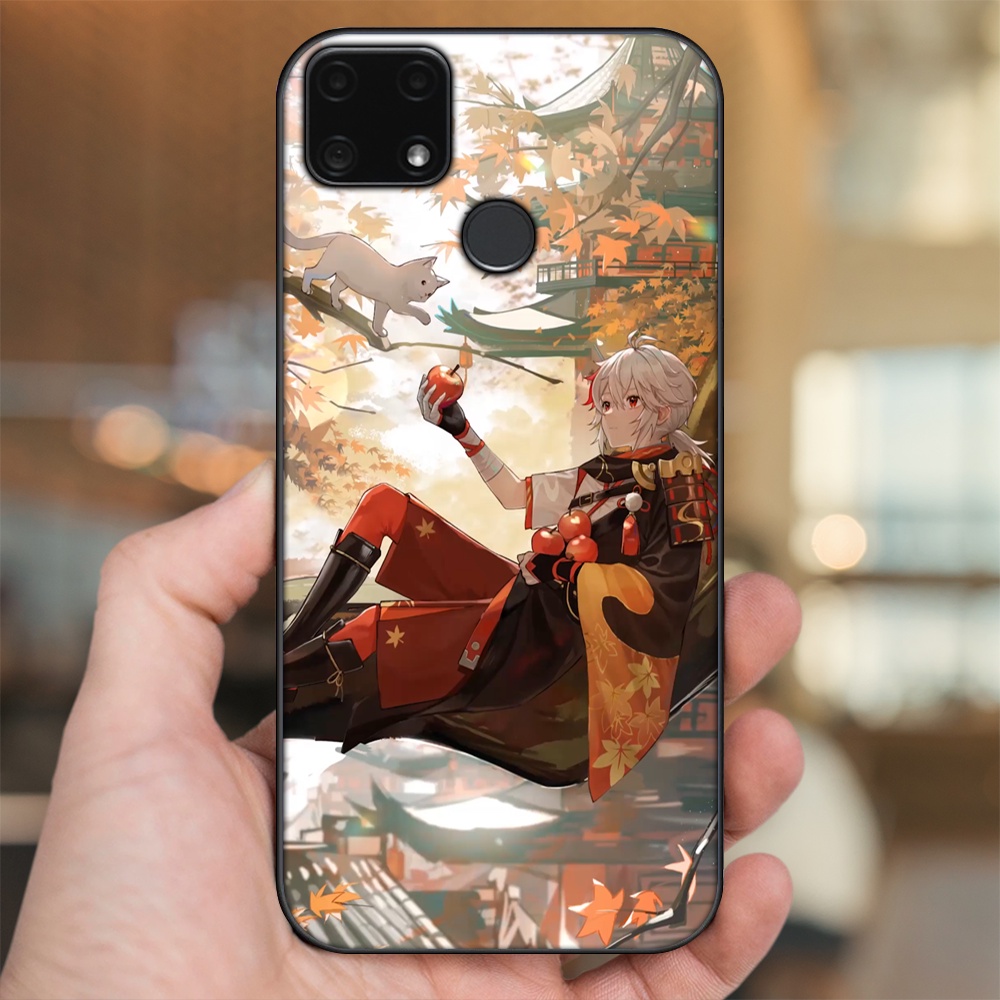Ốp lưng Realme C25 viền đen in hình Kazuha Genshin Impact