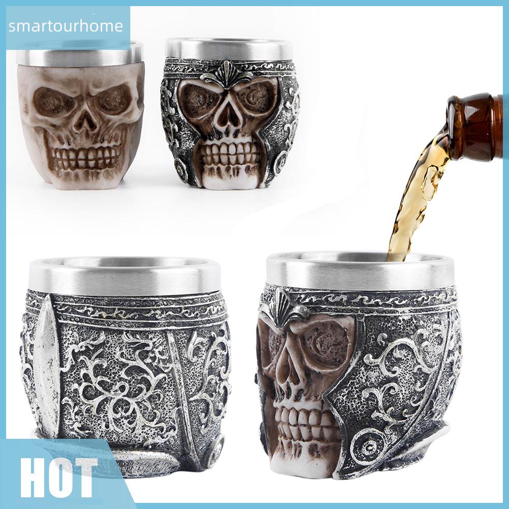 Ly uống bia hình đầu lâu phong cách gothic
