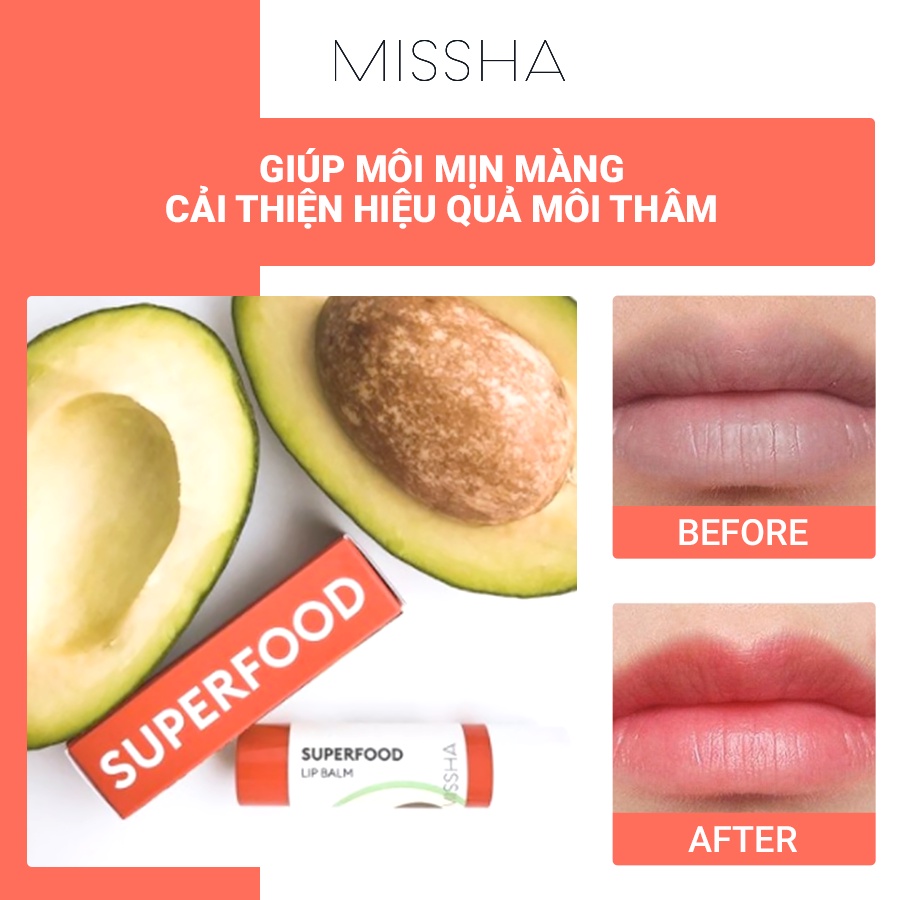 Son Dưỡng Môi Missha Superfood Avocado Lip Balm 3.2g