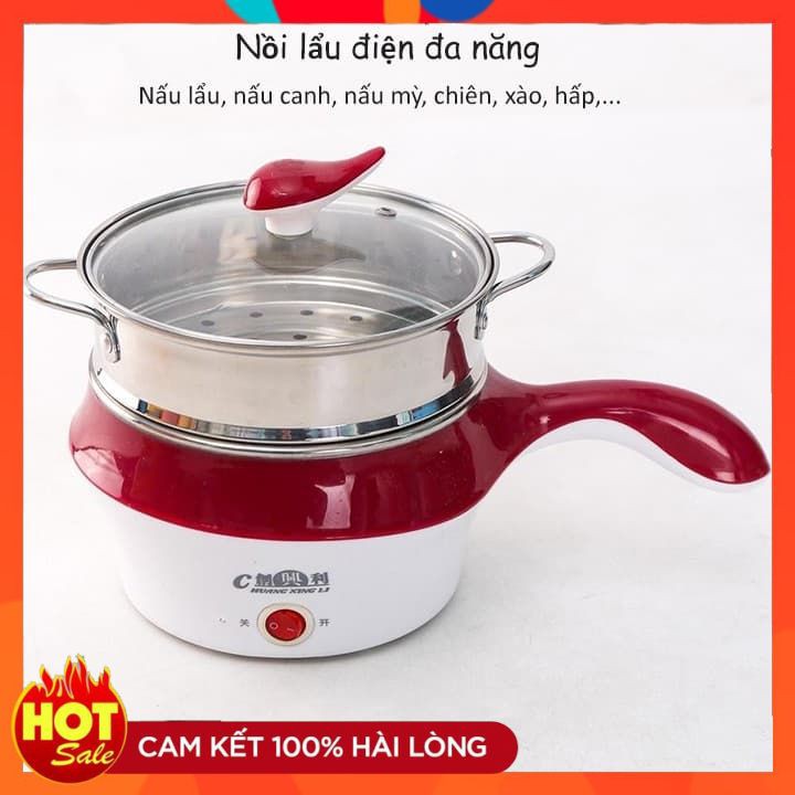 [XẢ KHO] Nồi Lẩu Mini 2 tầng Chống Dính Kèm Xửng Hấp Đa Năng ( Nấu, Lẩu, Chiên, Xào,...) | BigBuy360 - bigbuy360.vn