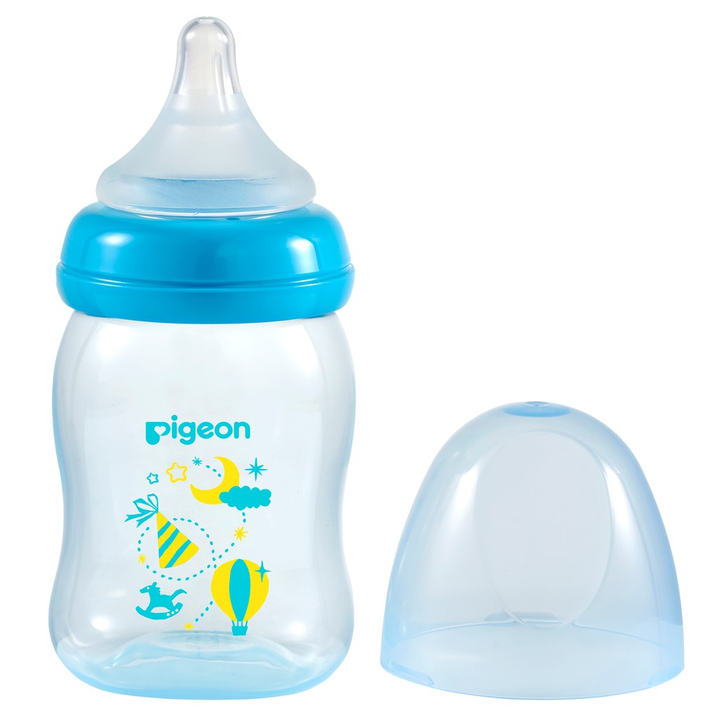 Bình Sữa PP Plus Họa Tiết Xanh/Hồng Pigeon 160ml (SS)