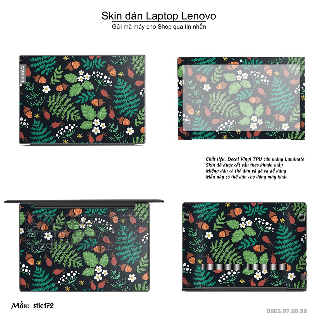 Skin dán Laptop Lenovo in hình Hoa văn sticker _nhiều mẫu 28 (inbox mã máy cho Shop)