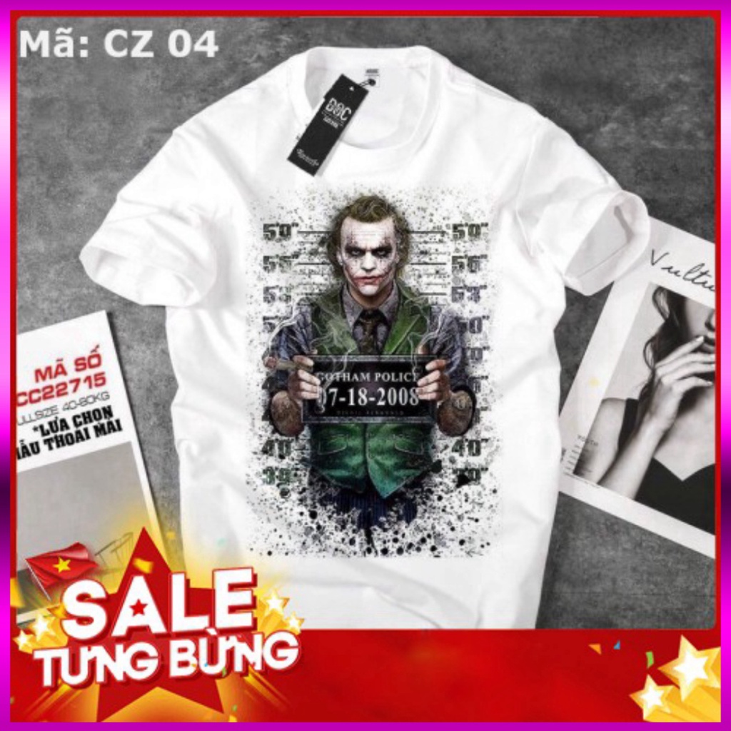 Áo thun nam tay ngắn chất cotton - Áo phông nam nữ cổ tròn in 3D hình Gotham - Hàng nhập khẩu