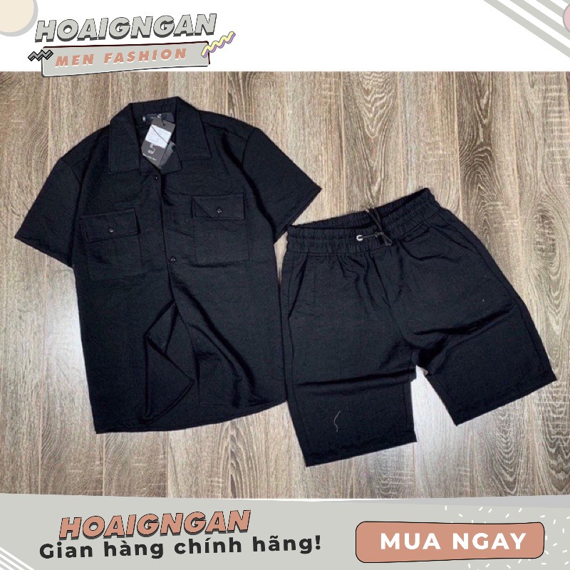 Bộ đũi nam cổ bẻ có túi