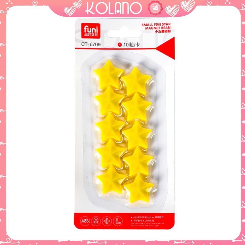 Nam châm dính bảng KOLANO nam châm gắn bảng set 10 chiếc hình ngôi sao SA-001374