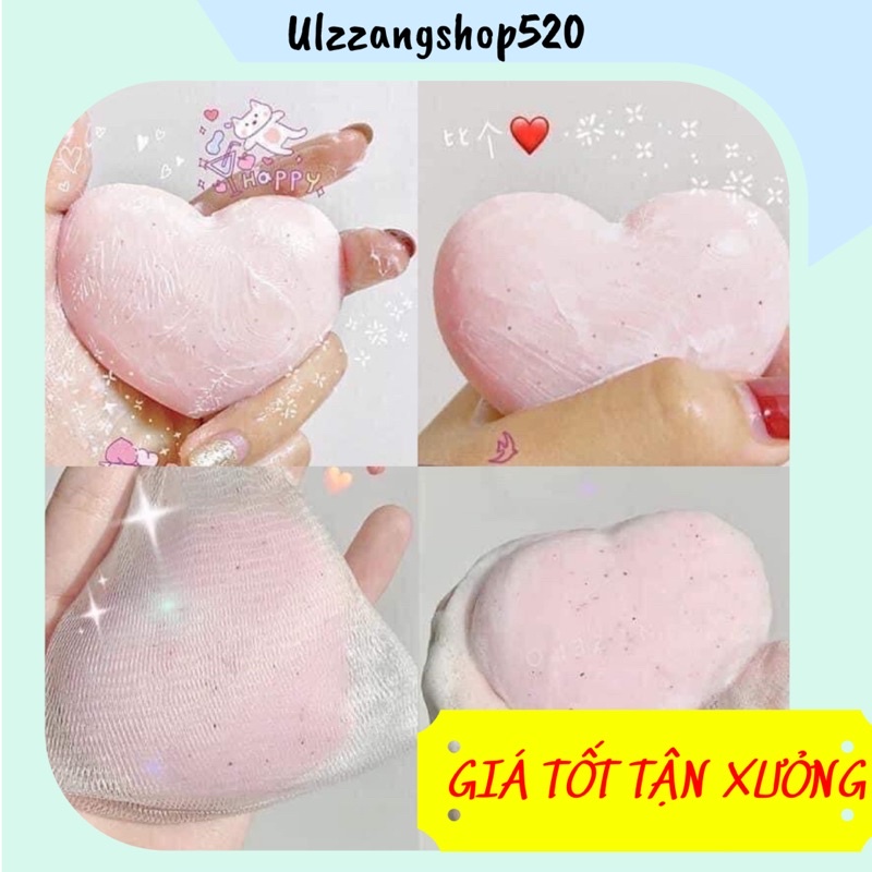 ( Có sẵn ) Xà bông hương đào hình trái tim Ulzzangshop520