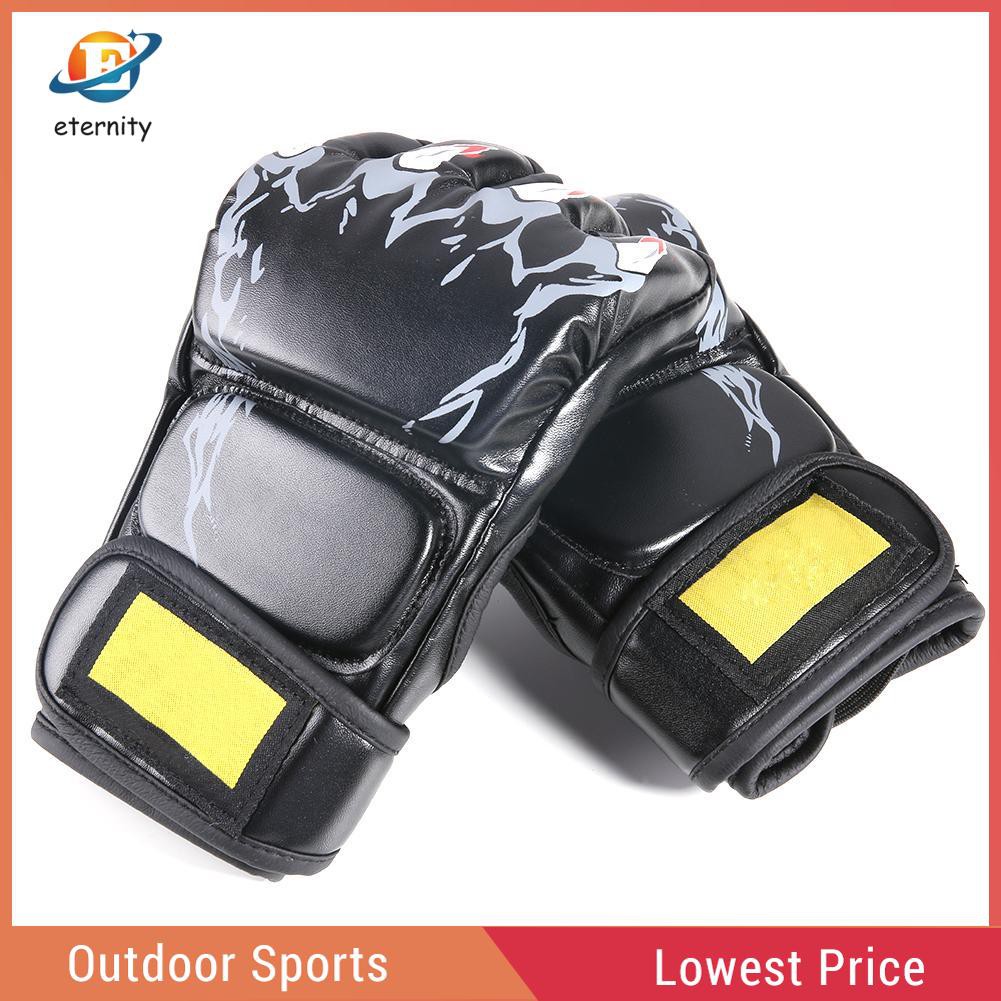 ※Eternity※Durable Grappling Half Finger MMA Gloves Training Punching Boxing Sparring Gloves※