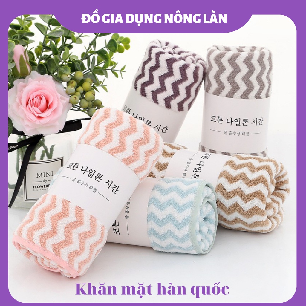 khăn mặt hàn quốc cotton NL Shop, khăn mặt lông cừu cao cấp siêu thấm nước