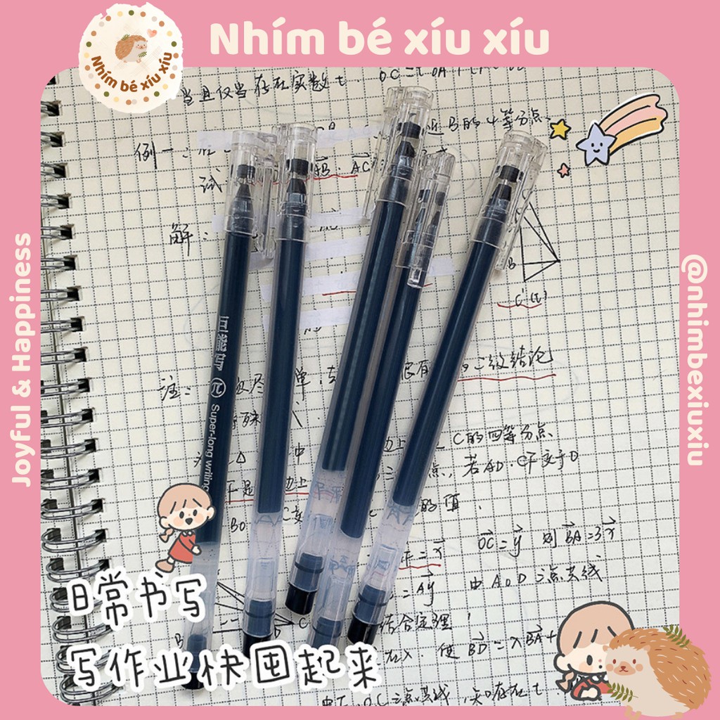 Bút gel Muji 0.5mm mực đen nhanh khô  VT312