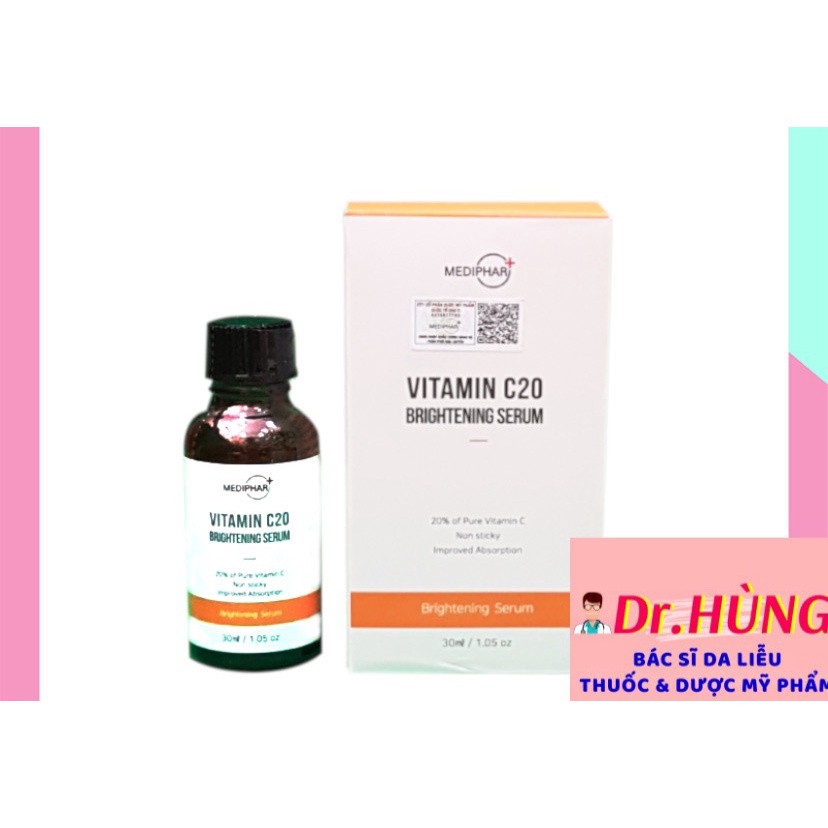 .✅(CHÍNH HÃNG) Vitamin C20 Brighting Mediphar Cung Cấp Âm Trắng sáng da 30ml