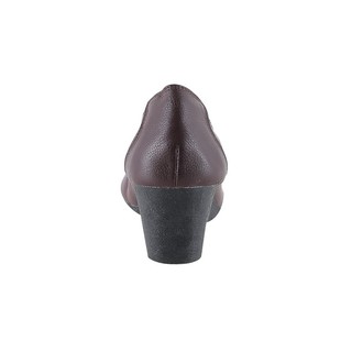 Giày nữ da bò 5 phân màu nâu đất LS7943