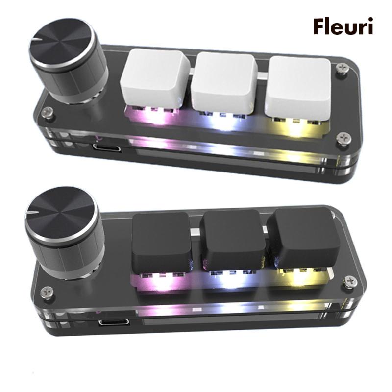 Bàn Phím Lập Trình RGB 3 Nút Bấm Nhỏ Gọn Cho Windows
