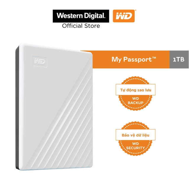 [Mã ELWD6 giảm 5% đơn 300K]Ổ cứng WD My Passport 2.5" USB 3.2 1TB Portable Đen | WebRaoVat - webraovat.net.vn