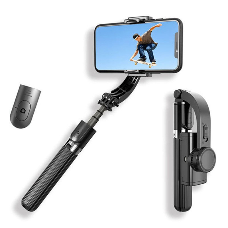 Gậy Chống Rung Gimbal L08 Có Bluetooth - Gậy Chụp Ảnh Quay Phim Đa Năng Kèm Chân Tripod Chắc Chắn Xoay 360 Độ