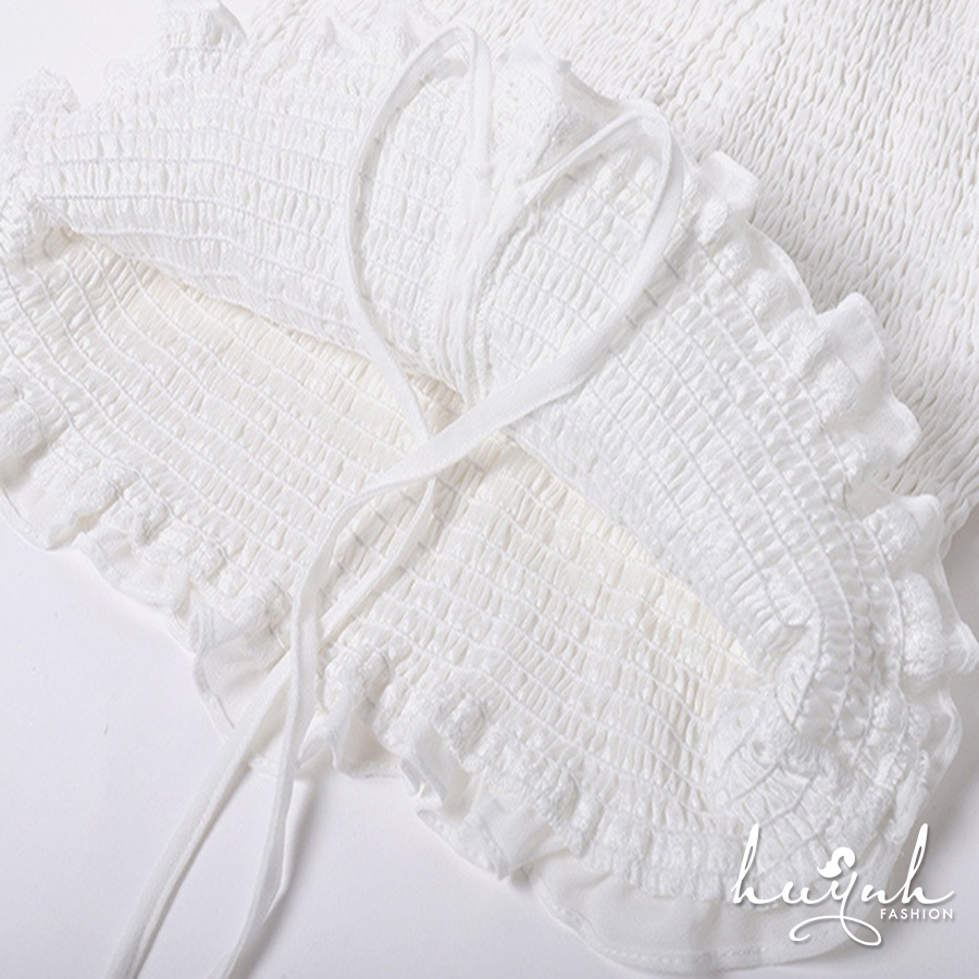 Váy body nhún dài tay, đầm body tay phồng đuôi cá cao cấp có ảnh thật - DNTD01