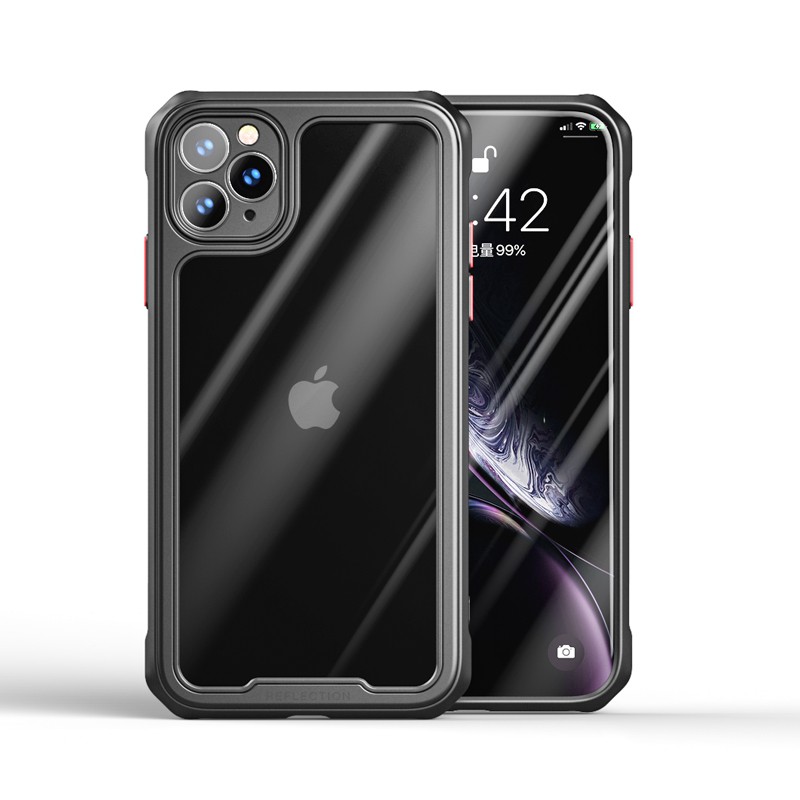 Ốp điện thoại silicon acrylic trong suốt có túi khí bảo vệ camera cho iPhone 11 Pro Max Xs XR SE2 7 8 Plus