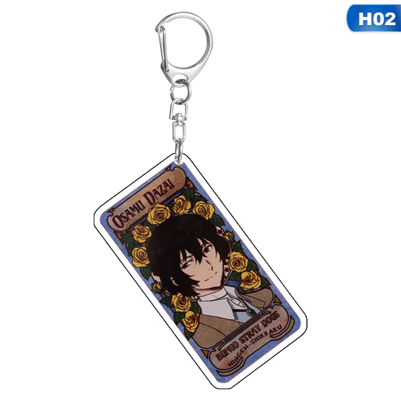 flowersqueen Móc khóa hình hoa hoạt hình Bungo Stray Dogs