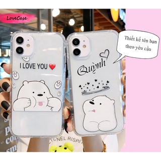 Ốp lưng silicon Mềm dẻo in tên theo yêu cầu Trong Suốt iPhone 6, 7, 7 plus 8,8 plus, X, XS, XS max,11,11pro,11pro ......
