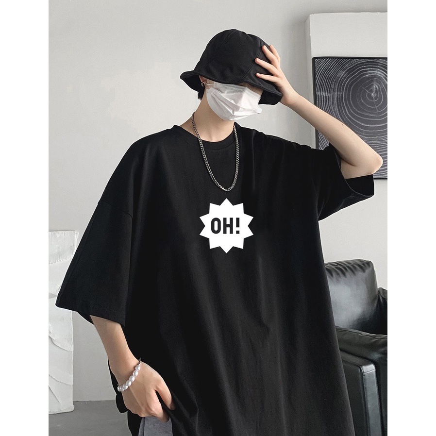 Áo phông nam nữ tay lỡ form rộng oh! vải dày mịn 2022T3424