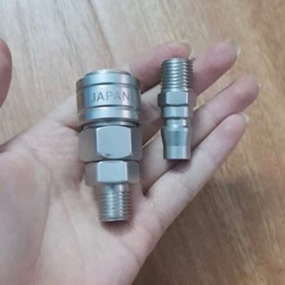 Bộ Nối Nhanh khí Nén Ren Ngoài Nhật xịn ren 13mm, 17mm và 21mm