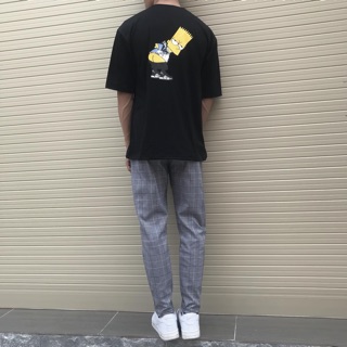 Quần plaid Pants xám caro