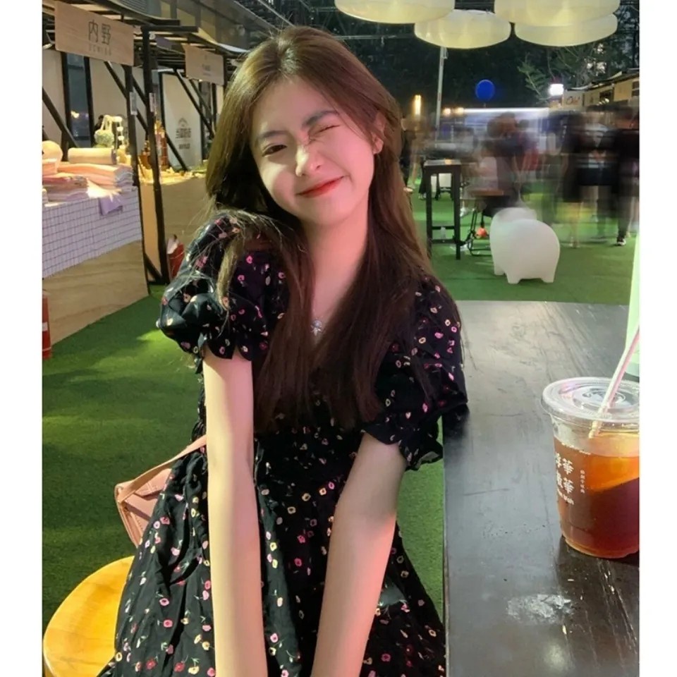 đầm đen đầm bigsize nữ đầm tay phồng đầm nữ váy hoa nhí vintage đầm cổ vuông đầm đi tiệc đầm dự tiệc sang trọng váy nữ xinh