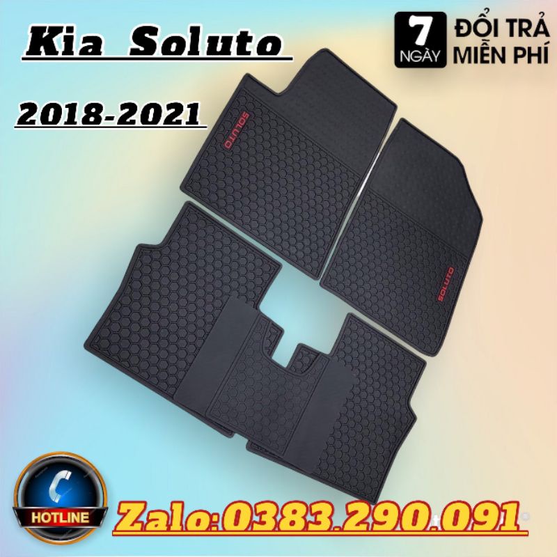 Thảm lót sàn cao su đúc xe Kia Soluto 2018-2021 hàng không mùi - hàng cao cấp.