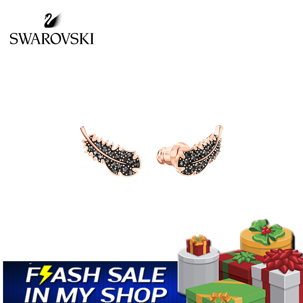 FLASH SALE 100% Swarovski Bông Tai Cá Tính Nữ NAUGHTY Lông nhẹ FASHION Earrings trang sức đeo Trang sức