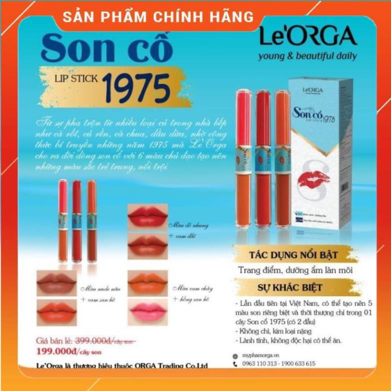 [ Có Sẵn] Son kem 2 Đầu Le'orga Chiết xuất Từ Thiên Nhiên _mỹ phẩm chính hãng _anhthucosmetic