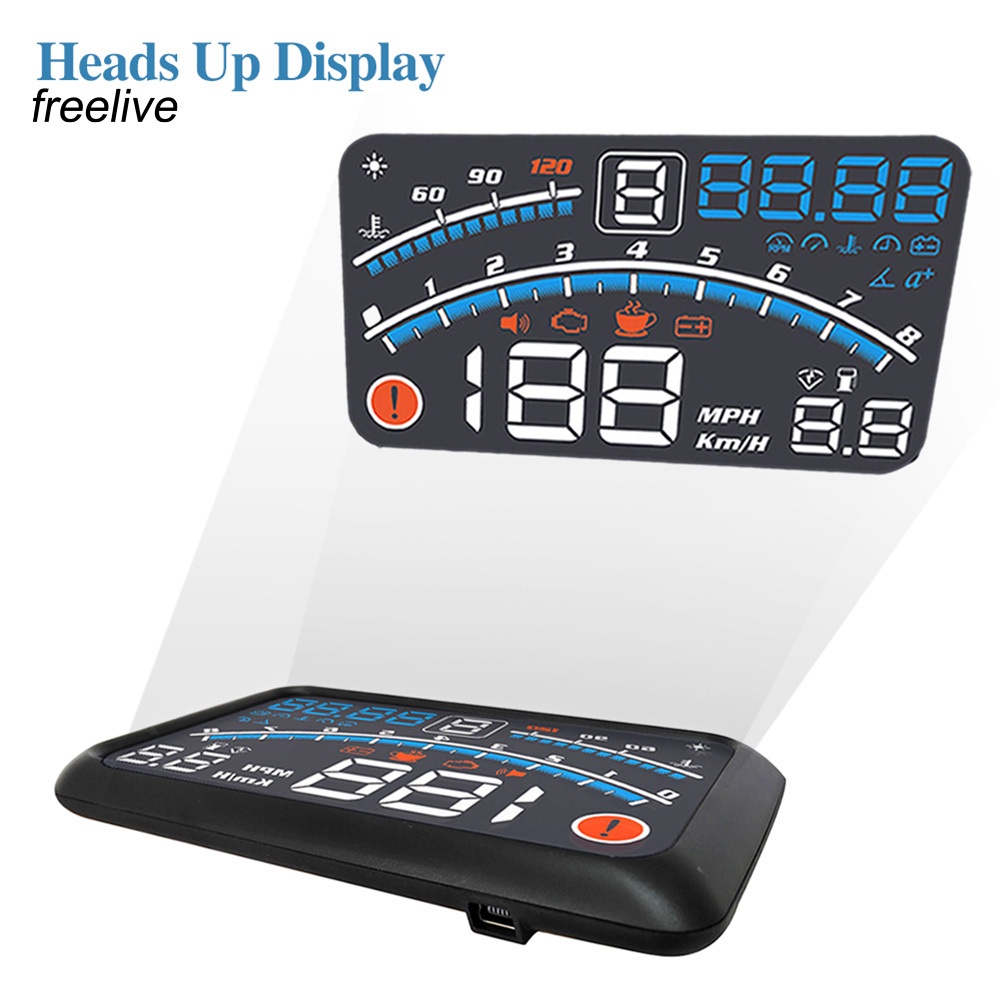 FRE| 5.5inch Universal OBD2 Car GPS HUD Head Up Display Overspeed Warning System