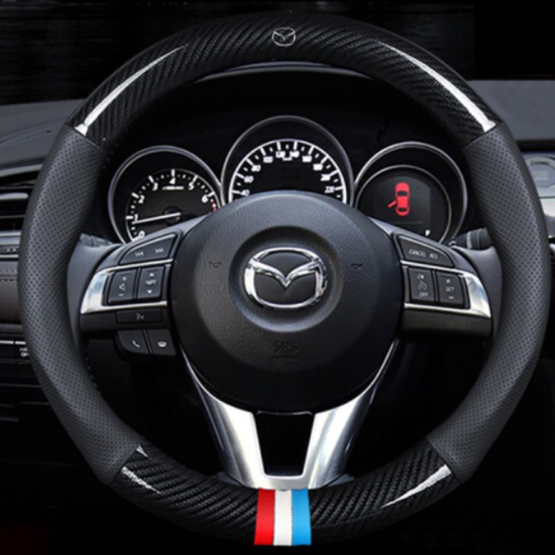 Bao da sợi carbon bảo vệ vô lăng cho Mazda FS013 tiện dụng