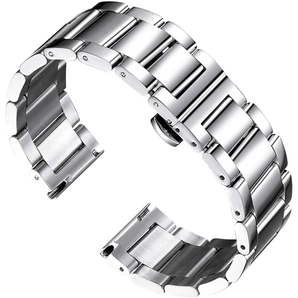 MONTBLANC Dây Đeo Đồng Hồ 21mm 23mm 16mm 18mm 20mm 22mm 24/26mm Bằng Thép Không Gỉ