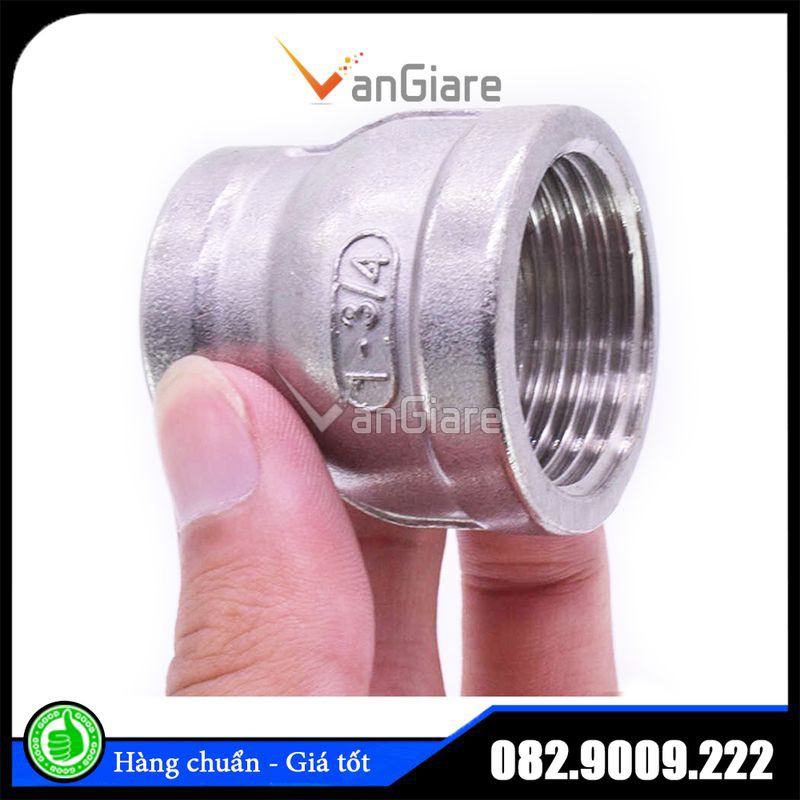 Bầu giảm inox, nối giảm ren trong inox 21 27 34 42 49 60