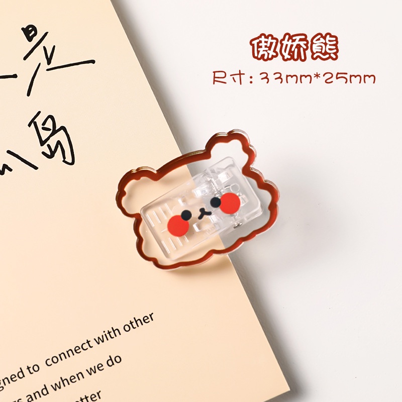 1 Kẹp Ảnh Bằng Nhựa Trong Suốt Họa Tiết Hoạt Hình Dễ Thương