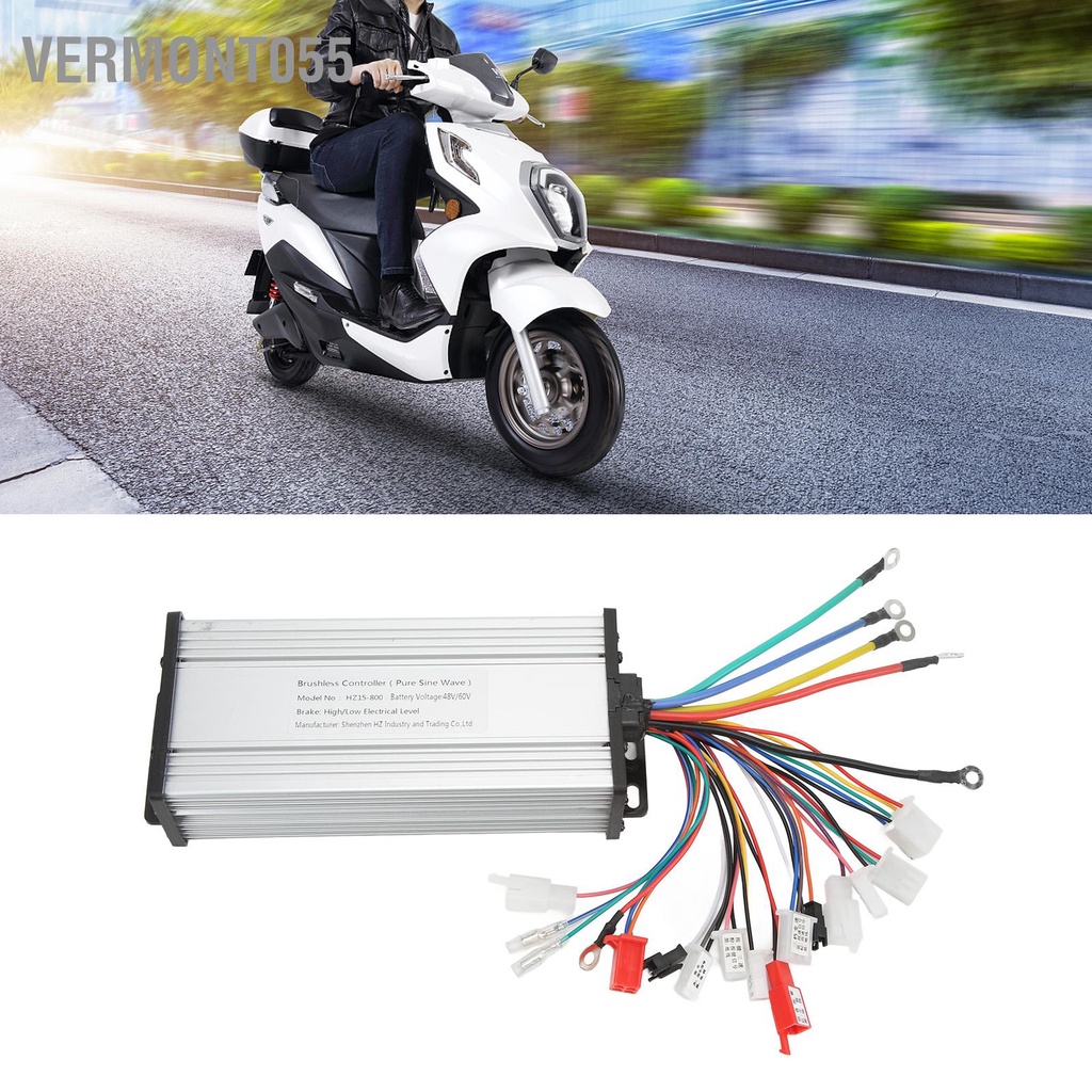 Vermont055 Bộ điều khiển sóng hình sin 48V 60V 800W động cơ không chổi than cho xe đạp điện
