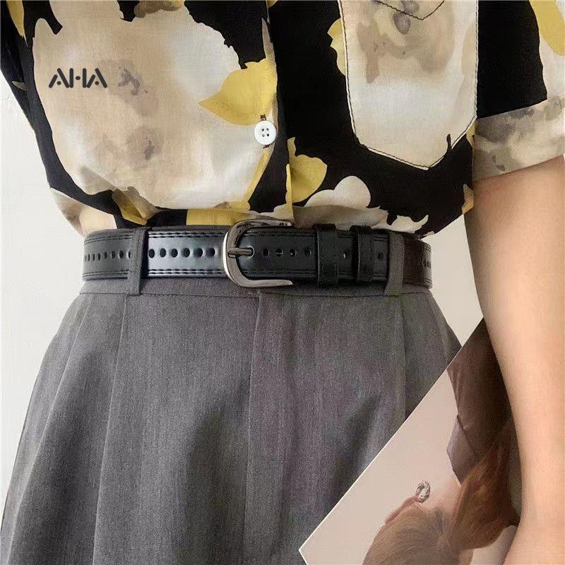 Thắt lưng AHA official phối lỗ cài khóa phong cách Hàn Quốc thời trang mùa hè cho nữ