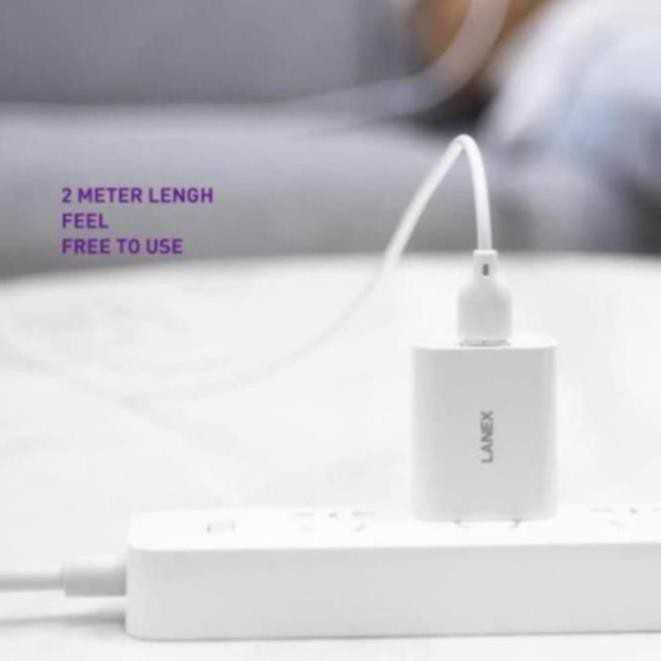 [ CAO CẤP ] Cáp sạc nhanh iPhone Lanex LTC - N06L dây nhựa PVC siêu bền, dây sạc dài 2m, cổng kết nối lightning