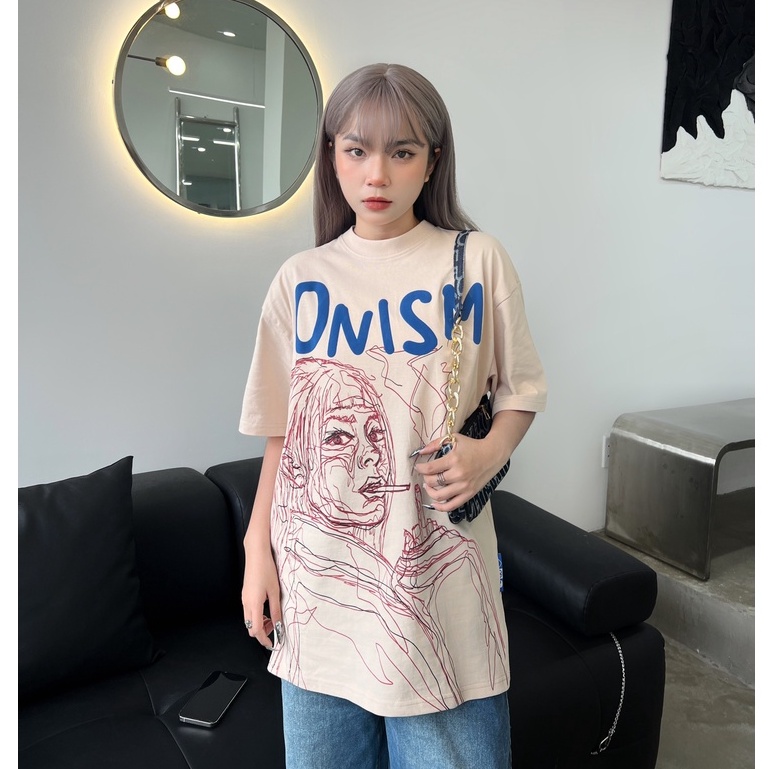 Áo thun unisex Sadder màu nude - Basic tee Onism