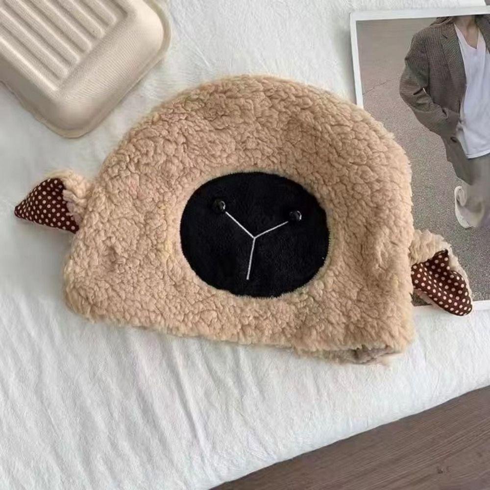 Mũ Len Lông Cừu Dày Dặn Ấm Áp Cho Nữ