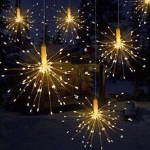 Dây đèn Led pháo hoa firework 500 bóng ánh vàng - 5 chùm 3 tầng- 4 Tầng