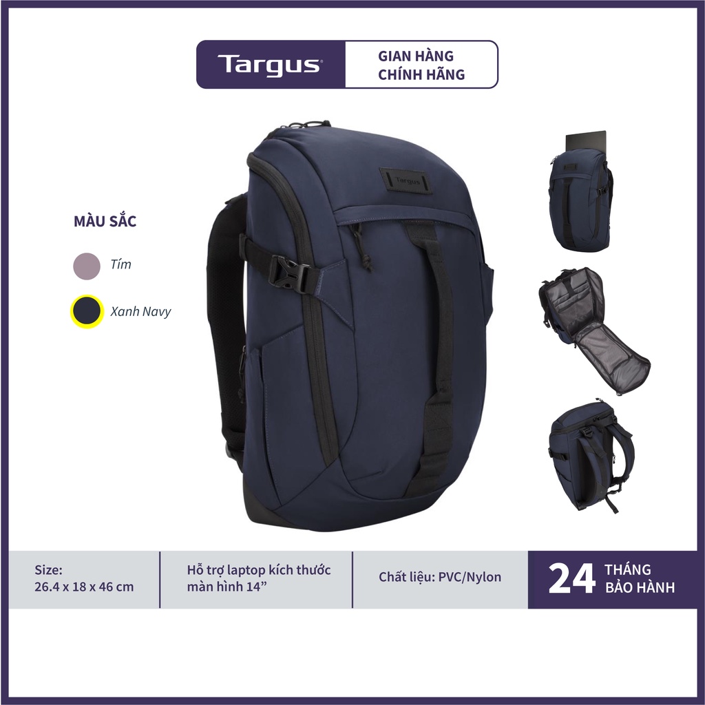 Ba Lô Du Lịch Chống Nước Thời Trang TARGUS Sol Lite Backpack TSB972 14 inch - Hàng Chính Hãng