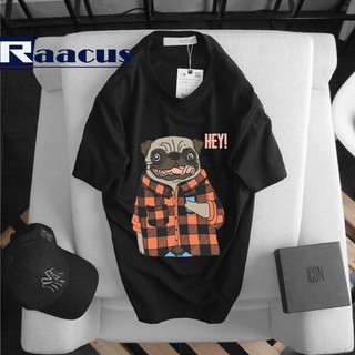Áo thun tay lỡ unisex nam nữ in hình Dog’s HEY, áo phông form rộng ngắn tay phong cách ulzzang RAACUS - A615