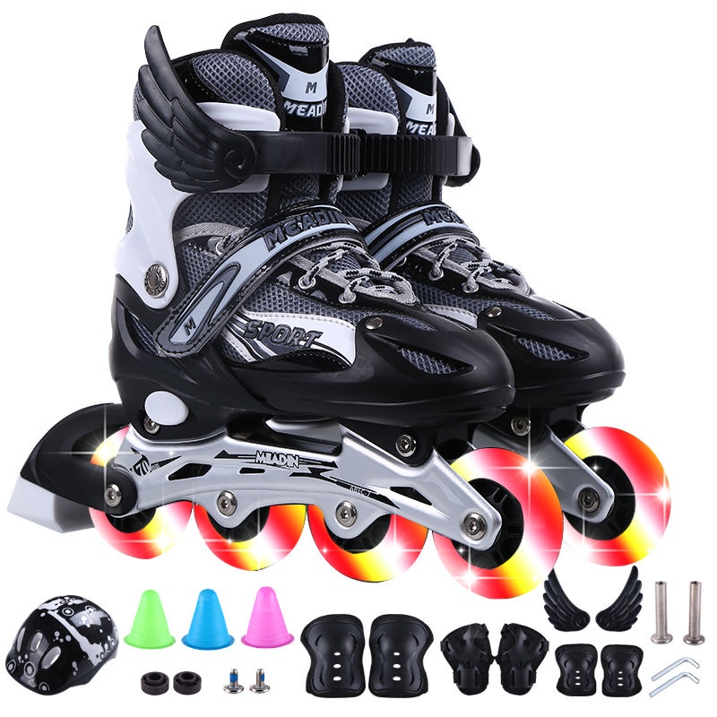 Giày trượt patin sports nhiều màu sắc tặng lục giác cánh thiên thần batin batanh trẻ em người lớn