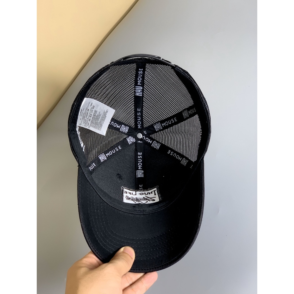 Mũ lưỡi trai Thuglife lưới màu đen cá tính dành cho cả nam và nữ full hộp để làm quà tặng