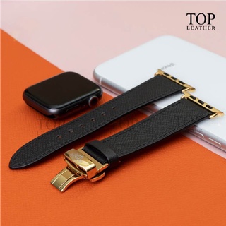 Dây da đồng hồ Epsom Đen dành cho Apple Watch - đồng hồ thông minh