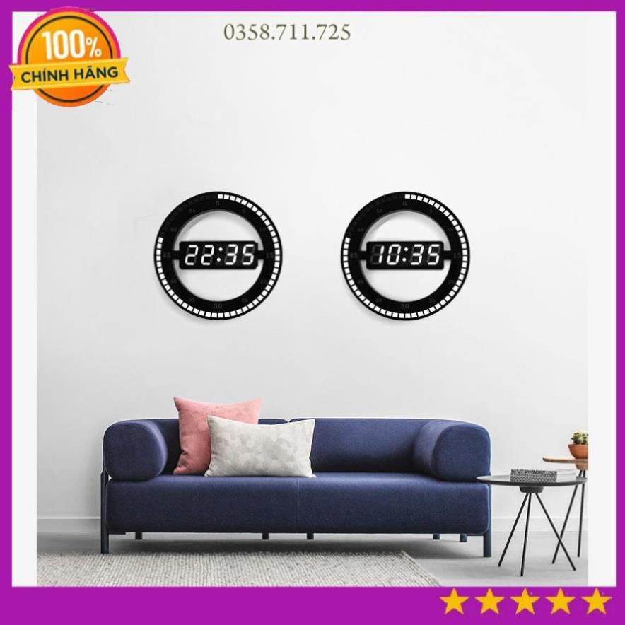 Đồng hồ treo tường dạng đèn Led sáng tạo, đồng hồ để bàn kỹ thuật số độc đáo