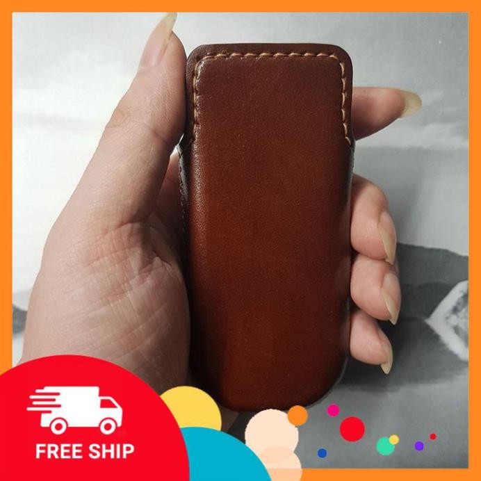Bao da Nokia 8600 - Da bò xịn - Đồ da handmade - Màu nâu BV0422 - ATShop2