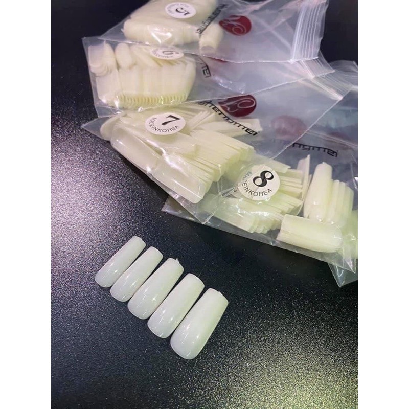 móng úp hsm lẻ size form vuông đục