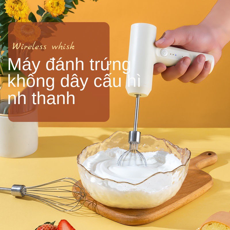 Máy đánh trứng có thể sạc lại công suất cao, làm bánh, sữa bột, khuấy, sạc, lòng trắng tự động, kem và sơn